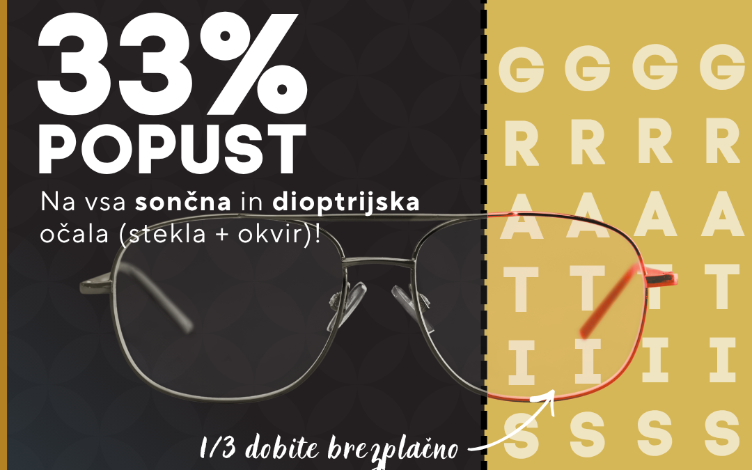 33 % popust na očala